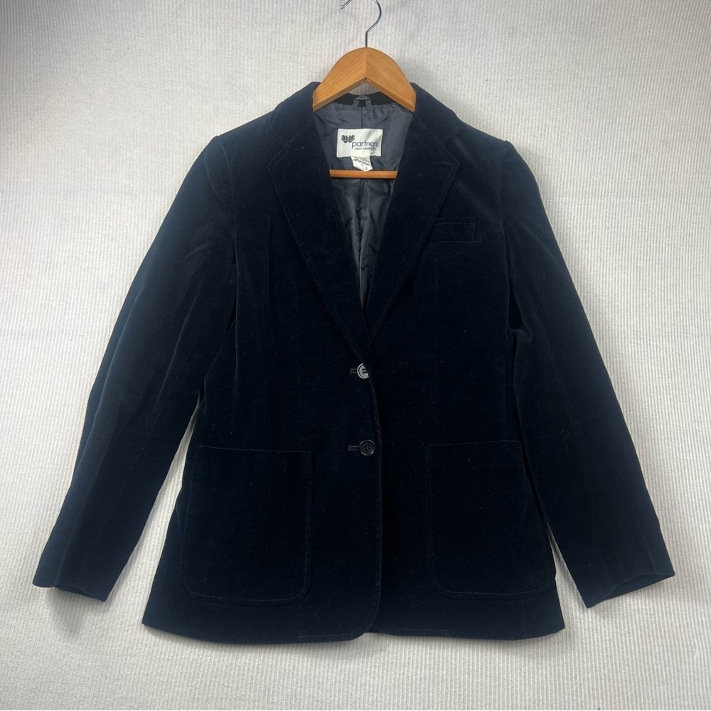Vtg Partners from Mervyns Black Velour Blazer Women’s Size 8